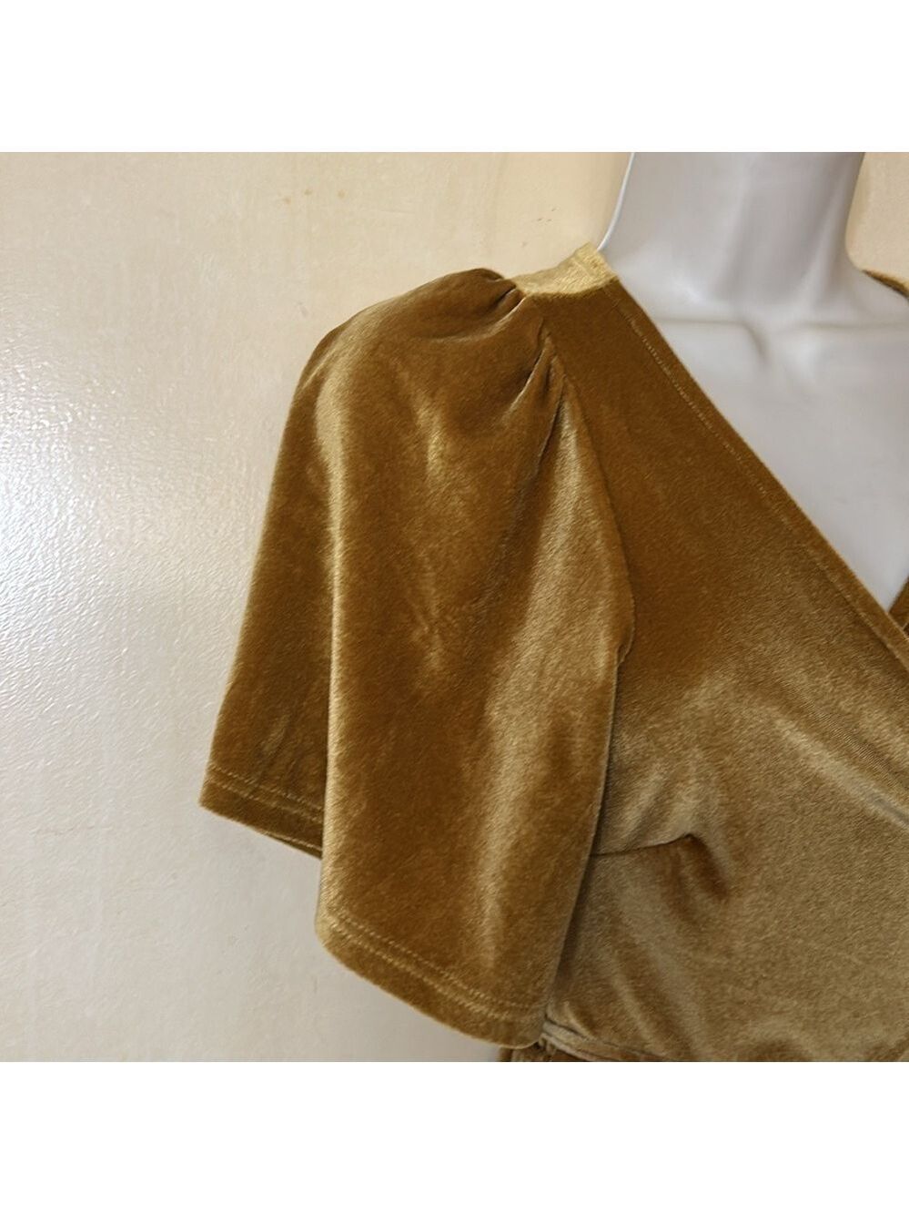 Baltic Born bronze velvet wraparound maxi dress size S - Picture 6 of 11